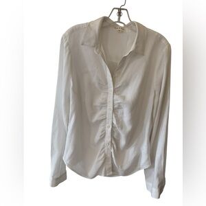 Cloth and Stone white detailed button up women’s blouse